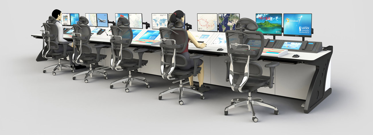 工業(yè)中控室操作臺效果圖片